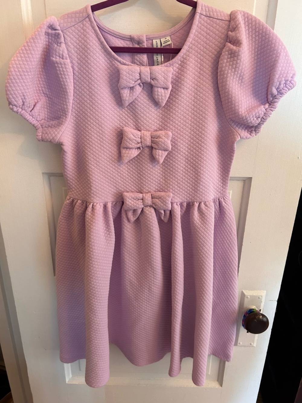 Janie and Jack Lavender Bow Knit Dress